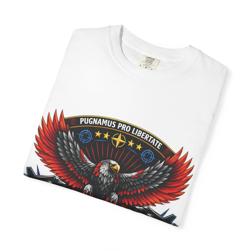 T-shirt à logo Risky Red | Emblème spatial, insigne rétro futuriste