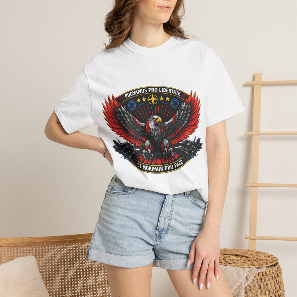 T-shirt à logo Risky Red | Emblème spatial, insigne rétro futuriste