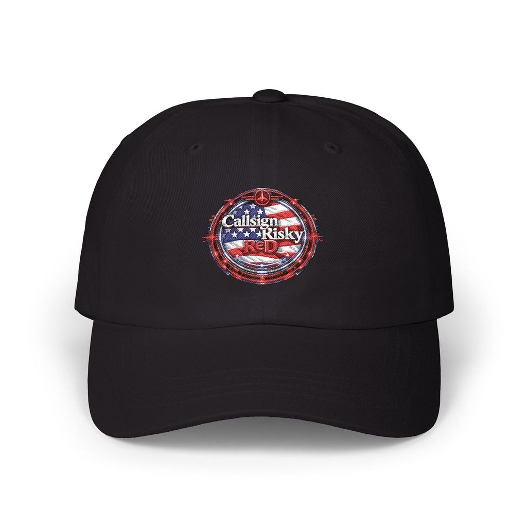 Risky Red Amerikanische Flagge „Callsign Risky“ Dad Cap