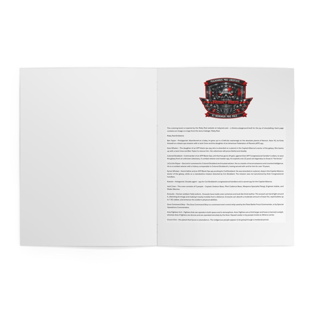 Risky Red Coloring Book — Adapted from the story Callsign: Risky Red for Adults & Teens