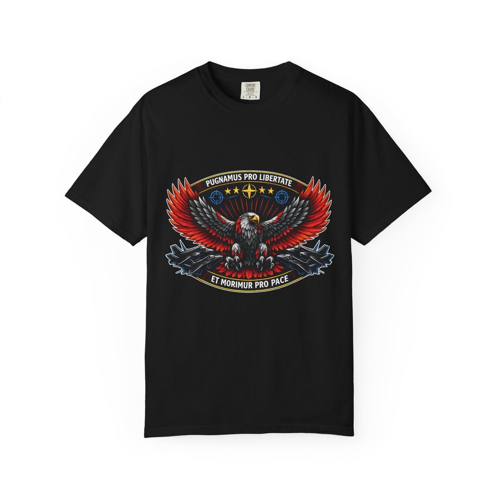 T-shirt à logo Risky Red | Emblème spatial, insigne rétro futuriste