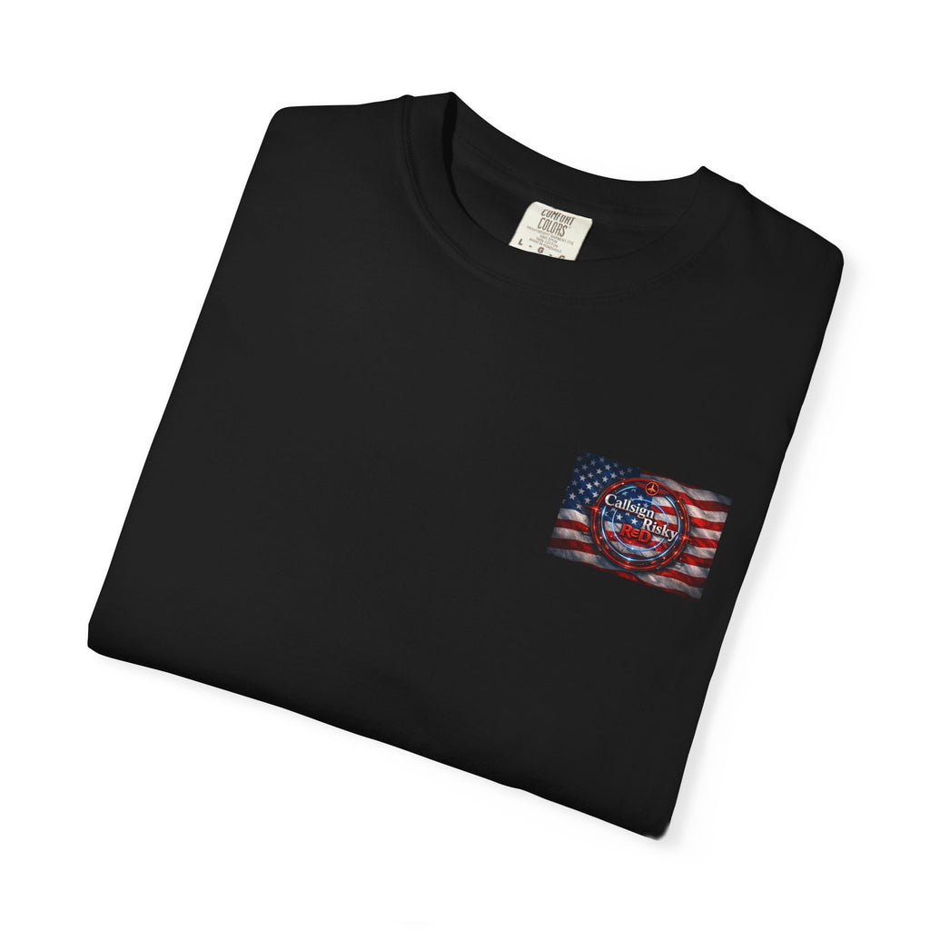 T-shirt unisexe rouge Risky teint en pièce
