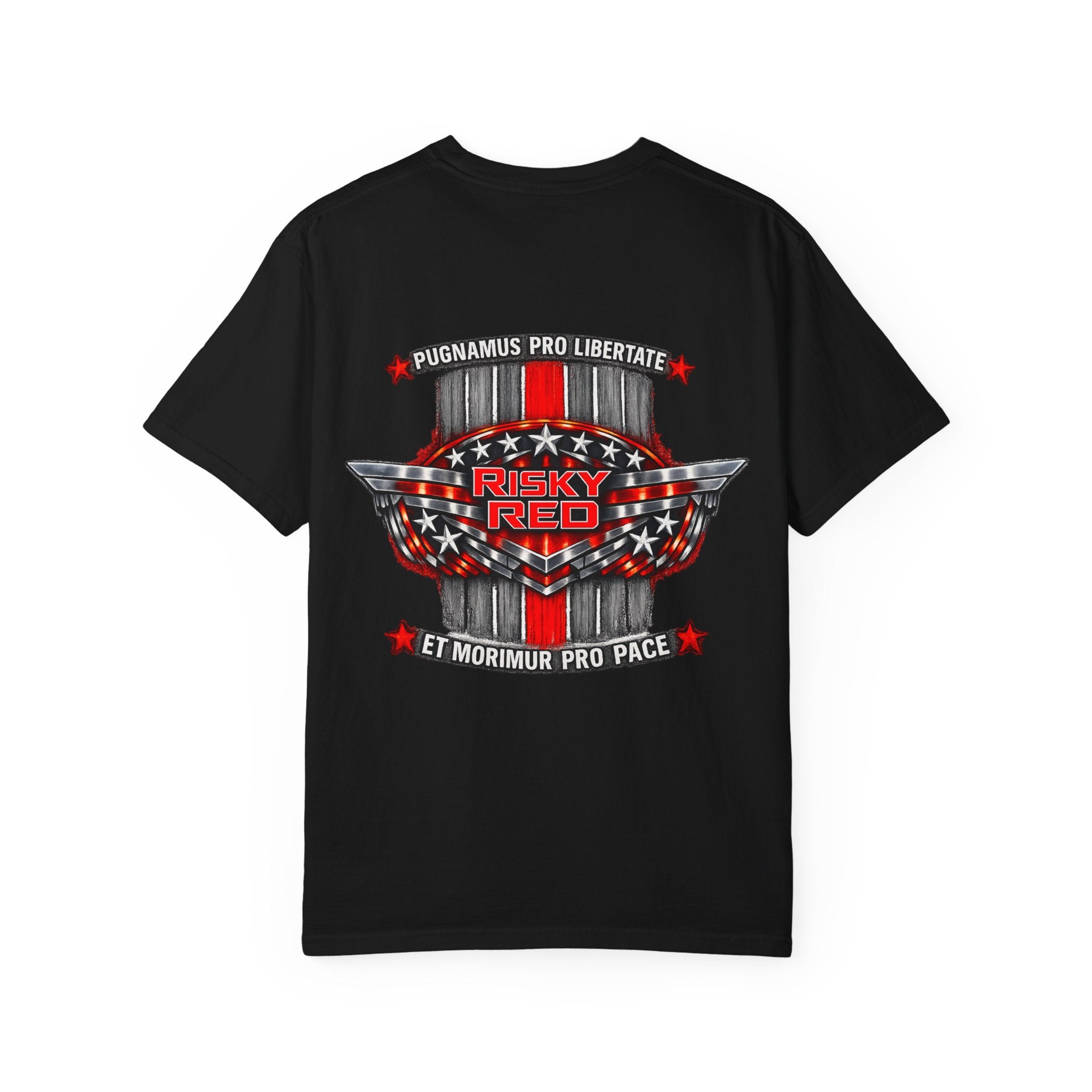 T-shirt unisexe rouge Risky teint en pièce
