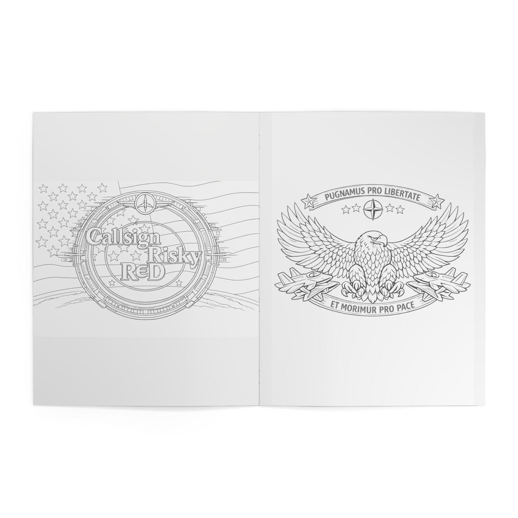 Risky Red Coloring Book — Adapted from the story Callsign: Risky Red for Adults & Teens