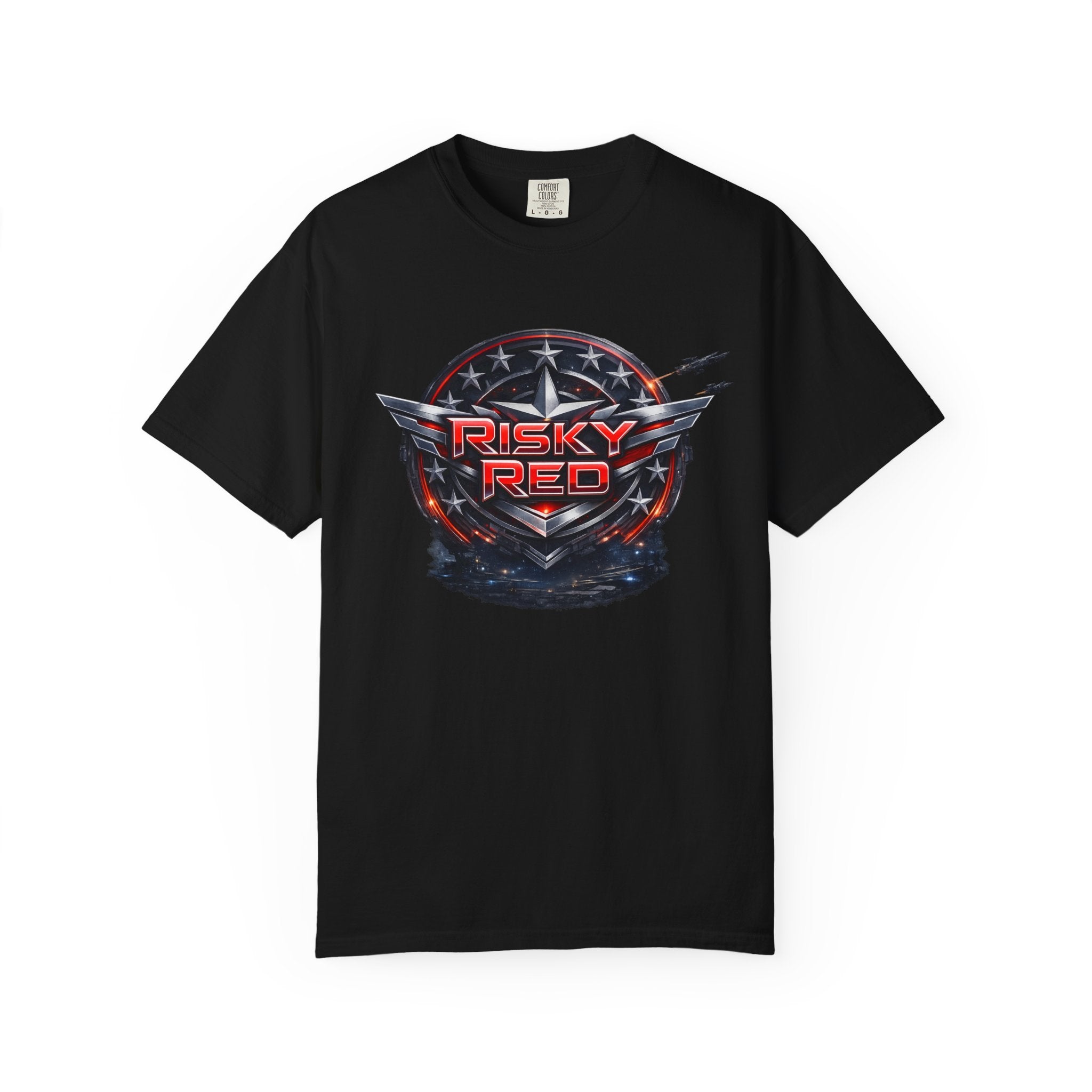T-shirt unisexe rouge Risky teint en pièce