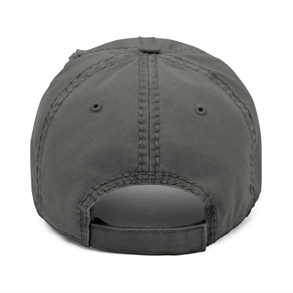 Distressed Embroidered Dad Hat — American Flag "Run to the Fight"